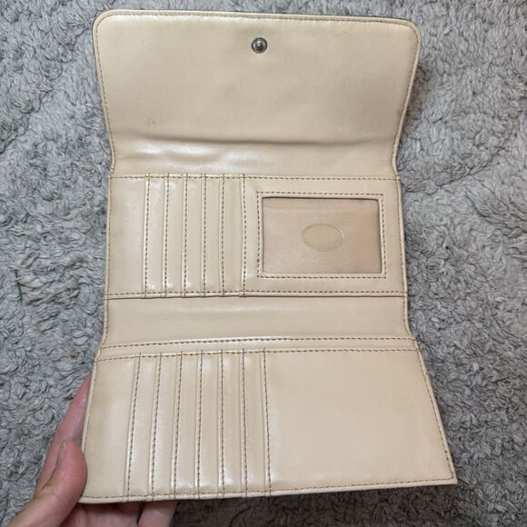 Guess Tri-Fold Faux Leather Wallet Charcoal Gray/Silver Monogram G‎ - Picture 5 of 16